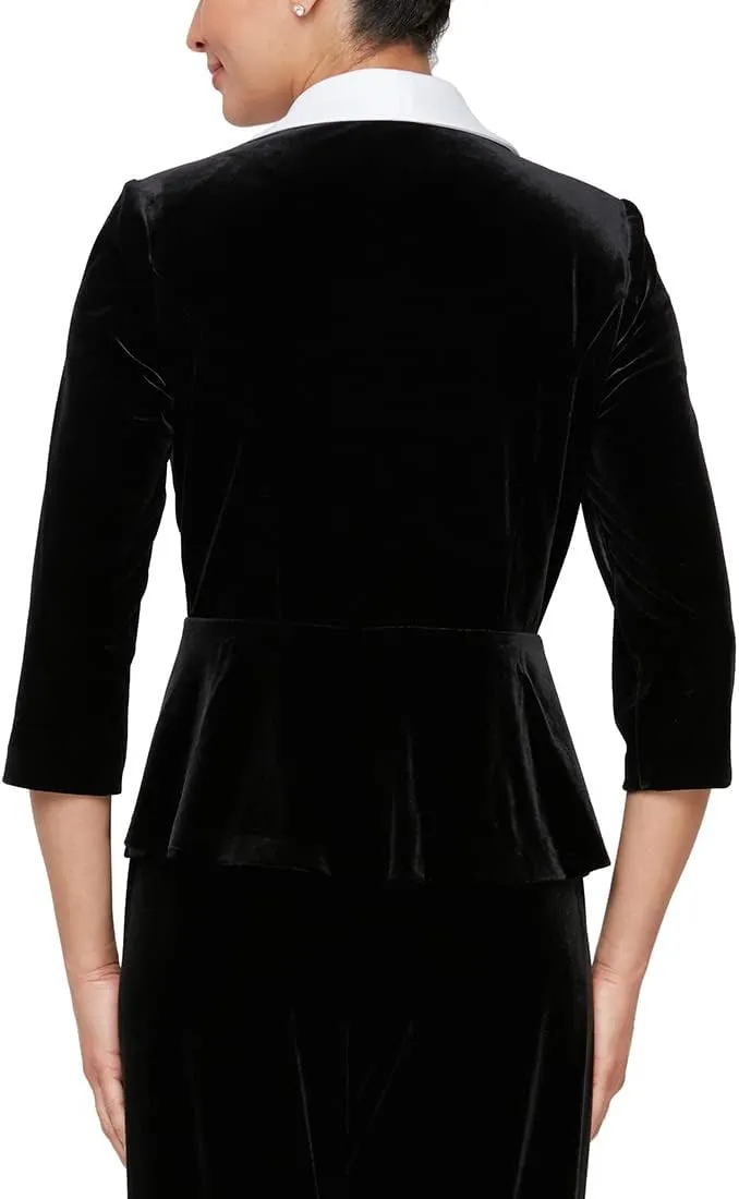 Alex Evenings Women's Velvet Blouse Top (Multiple Styles Petite and Regular Sizes)