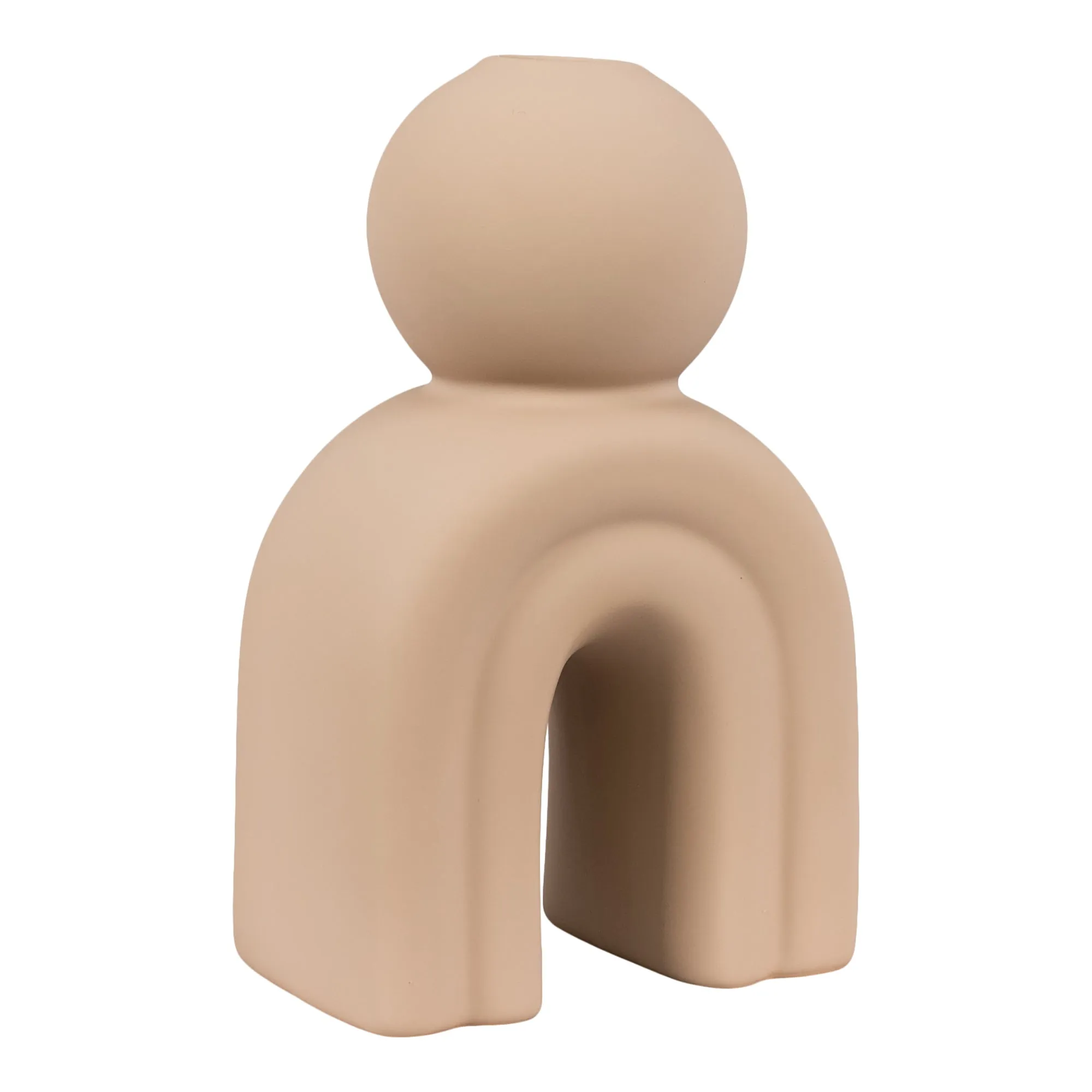 Ceramic Beige Candle Holder