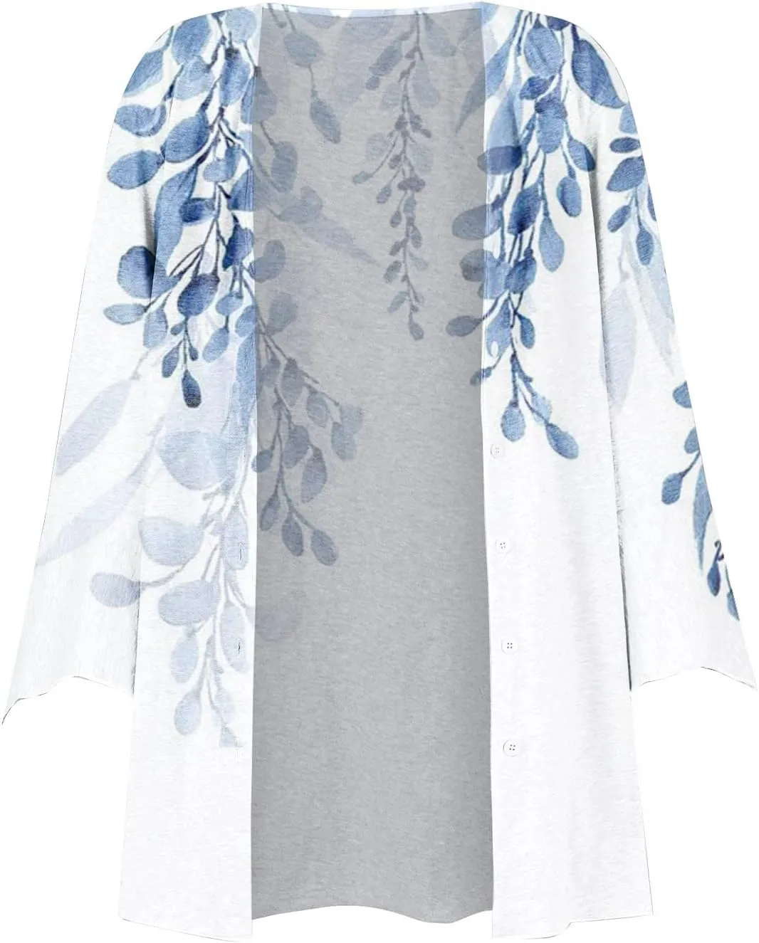 Cover Up for Women Kimonos Summer Swimsuit Ruffle Cardigan 2025 Floral 3/4 Length Sleeve Button Down Cover Up Boho Top