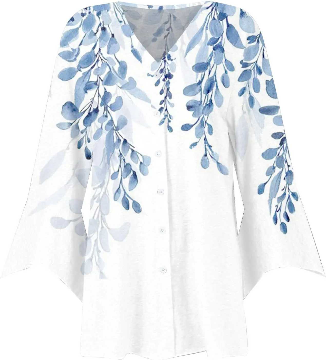 Cover Up for Women Kimonos Summer Swimsuit Ruffle Cardigan 2025 Floral 3/4 Length Sleeve Button Down Cover Up Boho Top