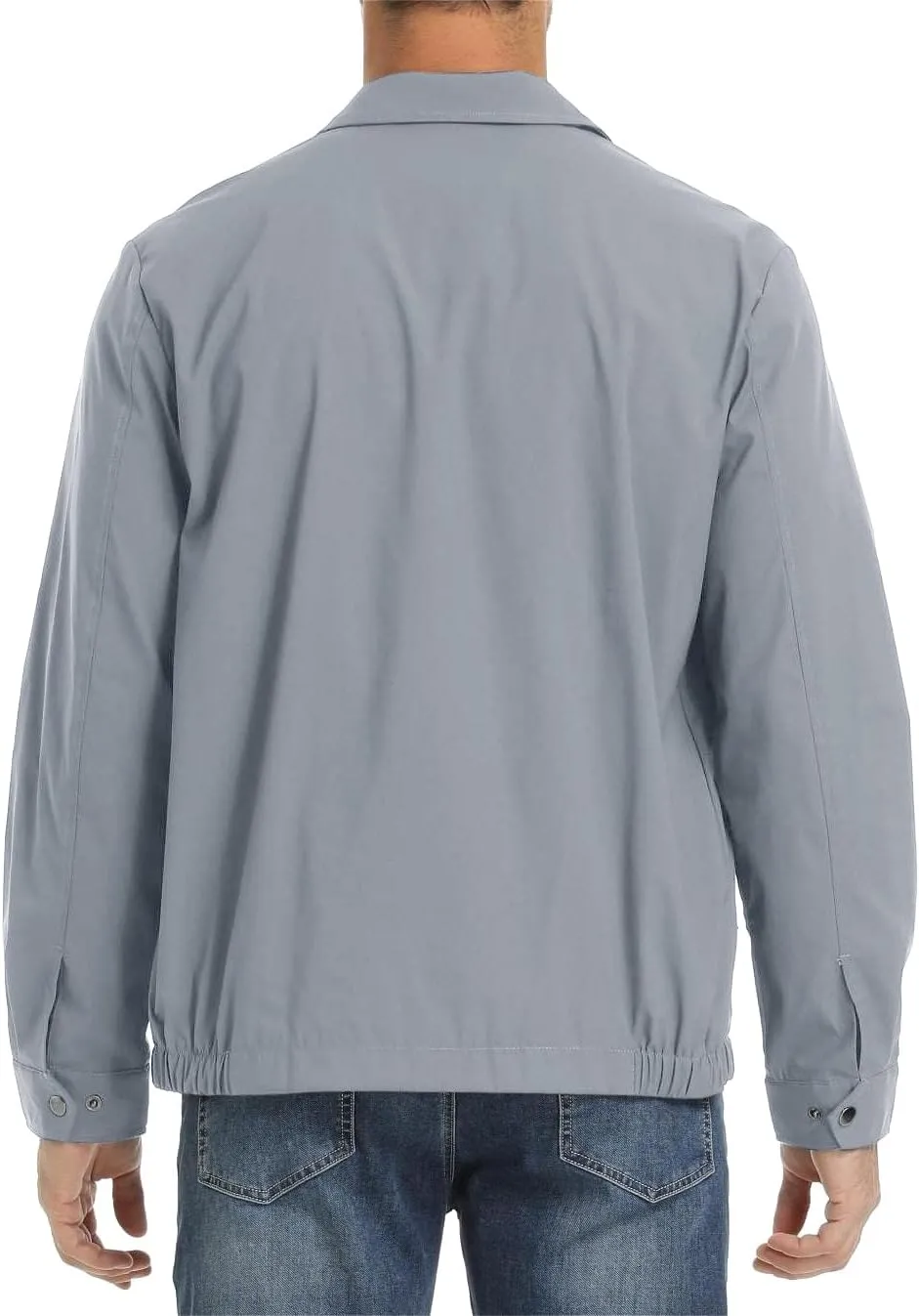 CRYSULLY Men's Lightweight Bomber Jacket Casual Fall Windbreaker Laydown Collar Full Zip Coat Jackets