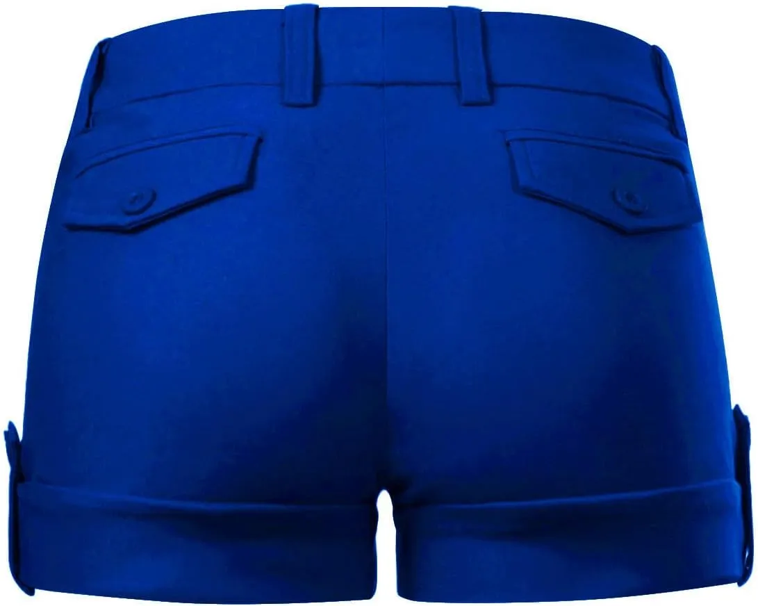 Design by Olivia Women's Body Enhancing Comfort Modern City Cuffed Short with Pockets