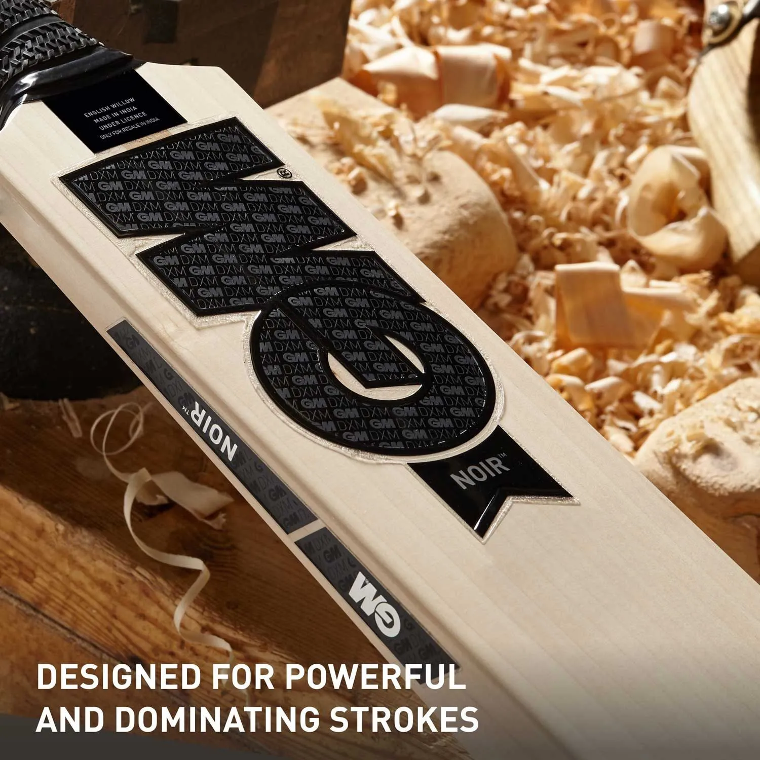 Gm Noir 555 English Willow Cricket Bat - Sh
