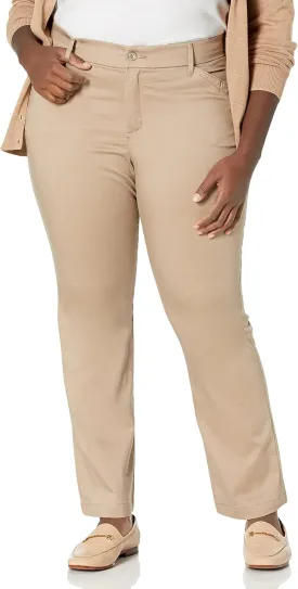 Lee Women's Plus-Size Flex Motion Regular Fit Straight Leg Pant