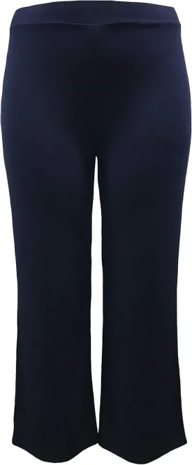 LEEBE Women and Plus Size Pull On ITY Knit Straight Wide Leg Pant (Small-5X)