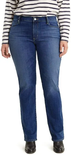 Levi's Women's Plus-Size 414 Classic Straight Jeans, Lapis Dark Horse, 37 (US 20) R