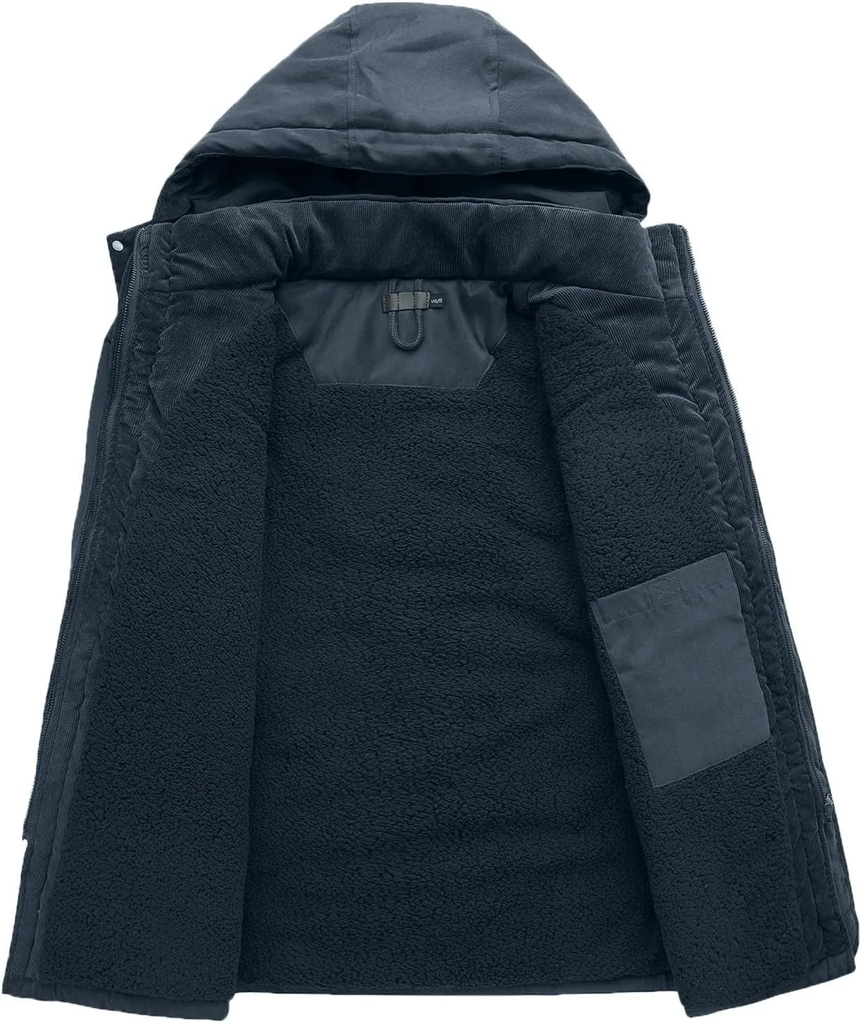 Men's Cargo Jacket 2023 Winter Warm Coats Fleece Lined Jackets with Removable Hood Ski Snow Mountain Windproof Overcoat