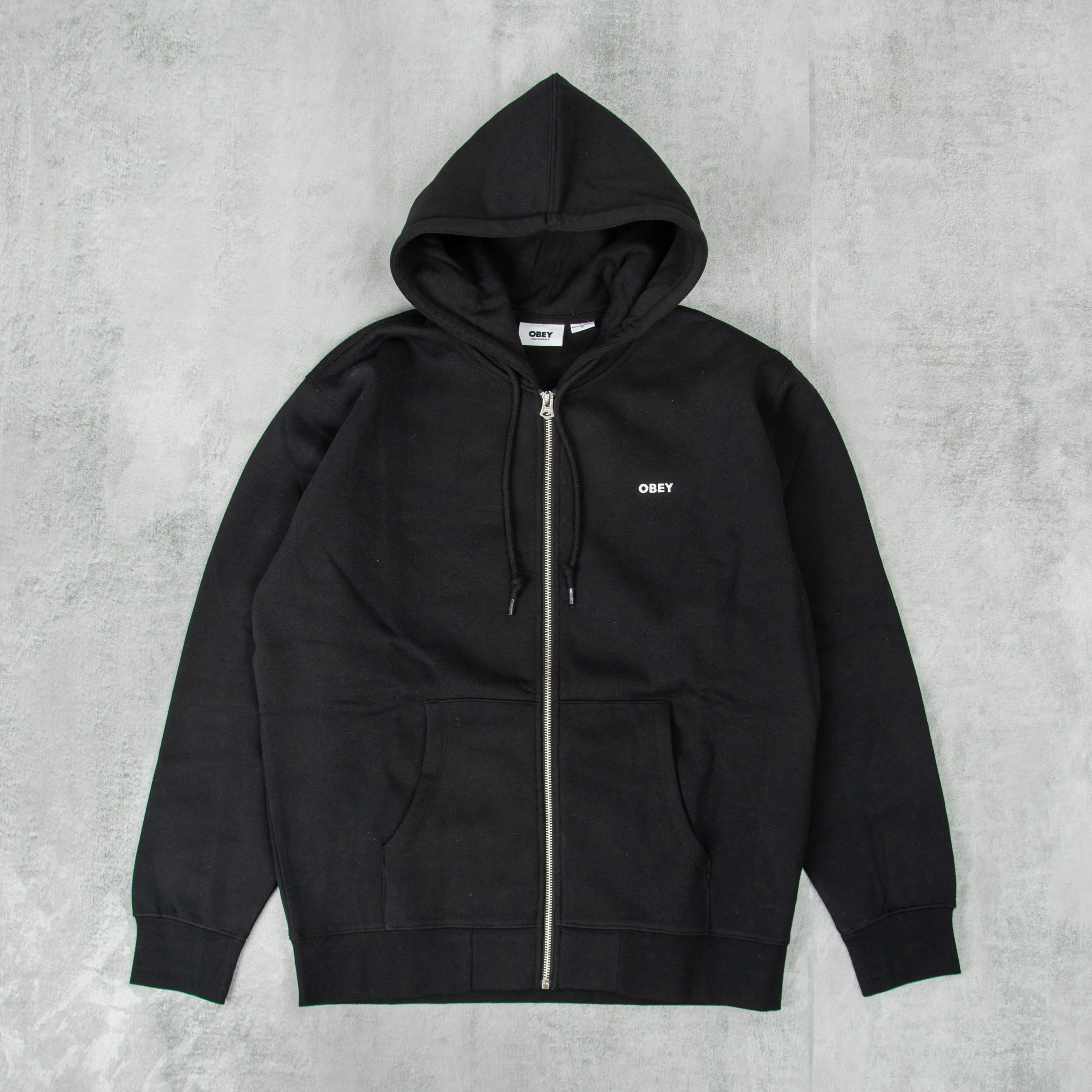 Obey Established Works Bold ZipHood  - Black
