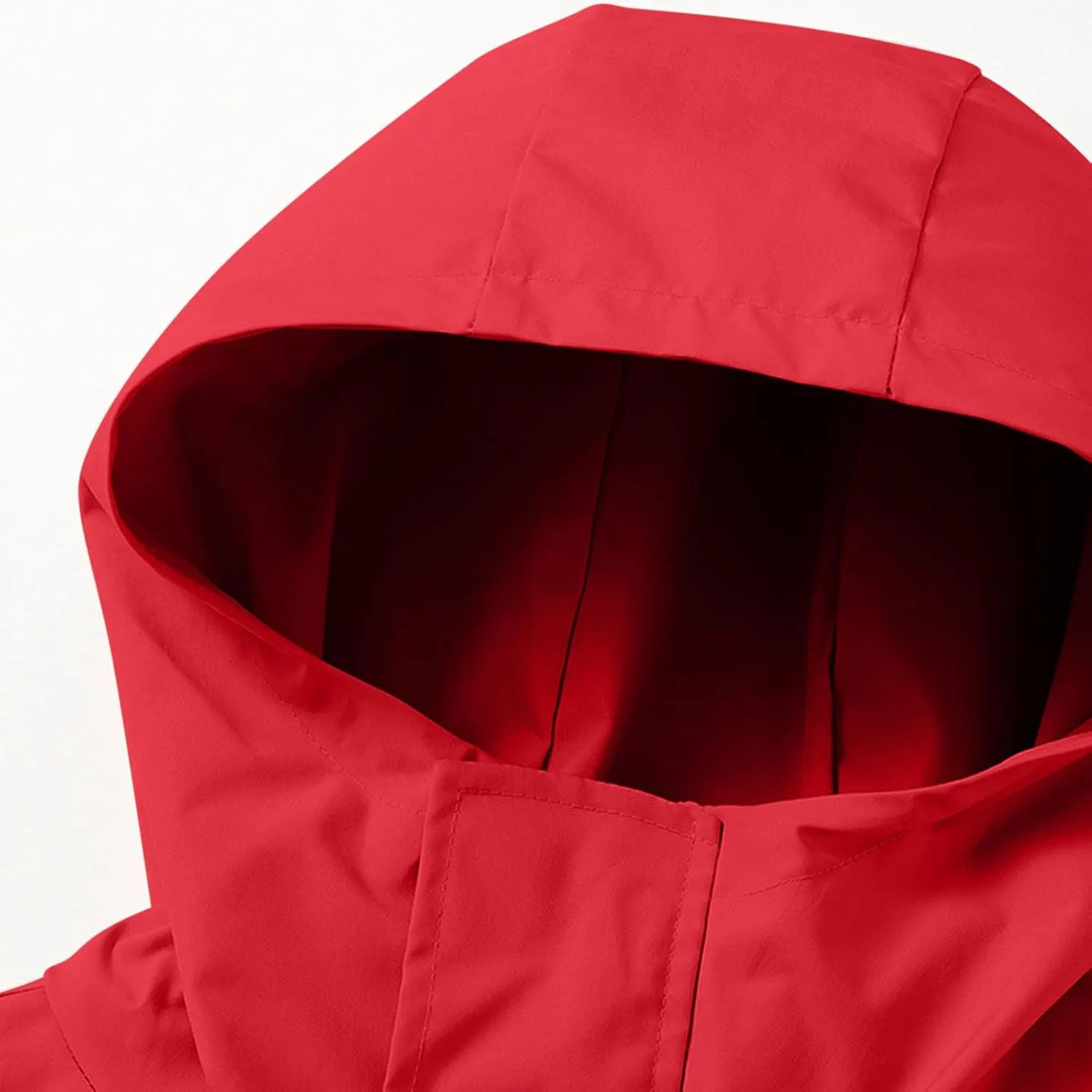 Oversized Waterproof Rain Jacket for Women Full Zip Up Lightweight Rain Coat Outdoor Windbreaker Hooded Coats