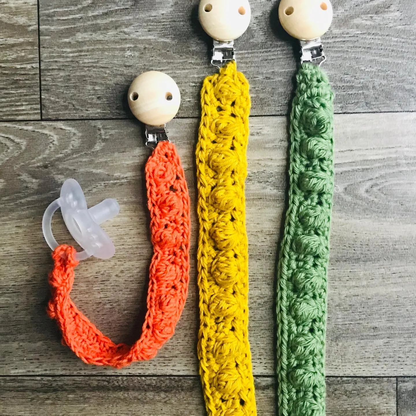 Pacifier clip, 100% cotton