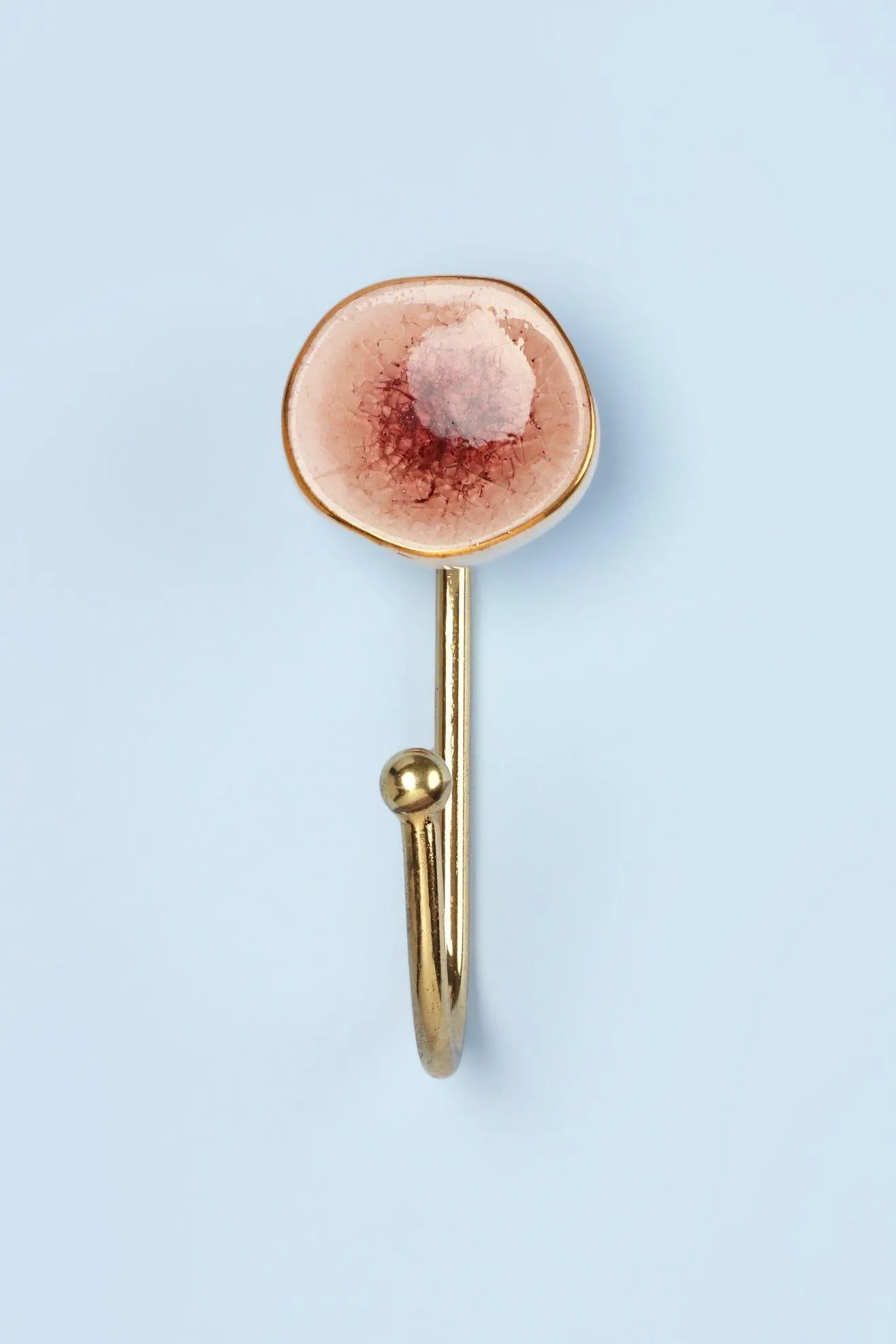 Rhodes Family Crackle Glaze Ceramic Wall Hook