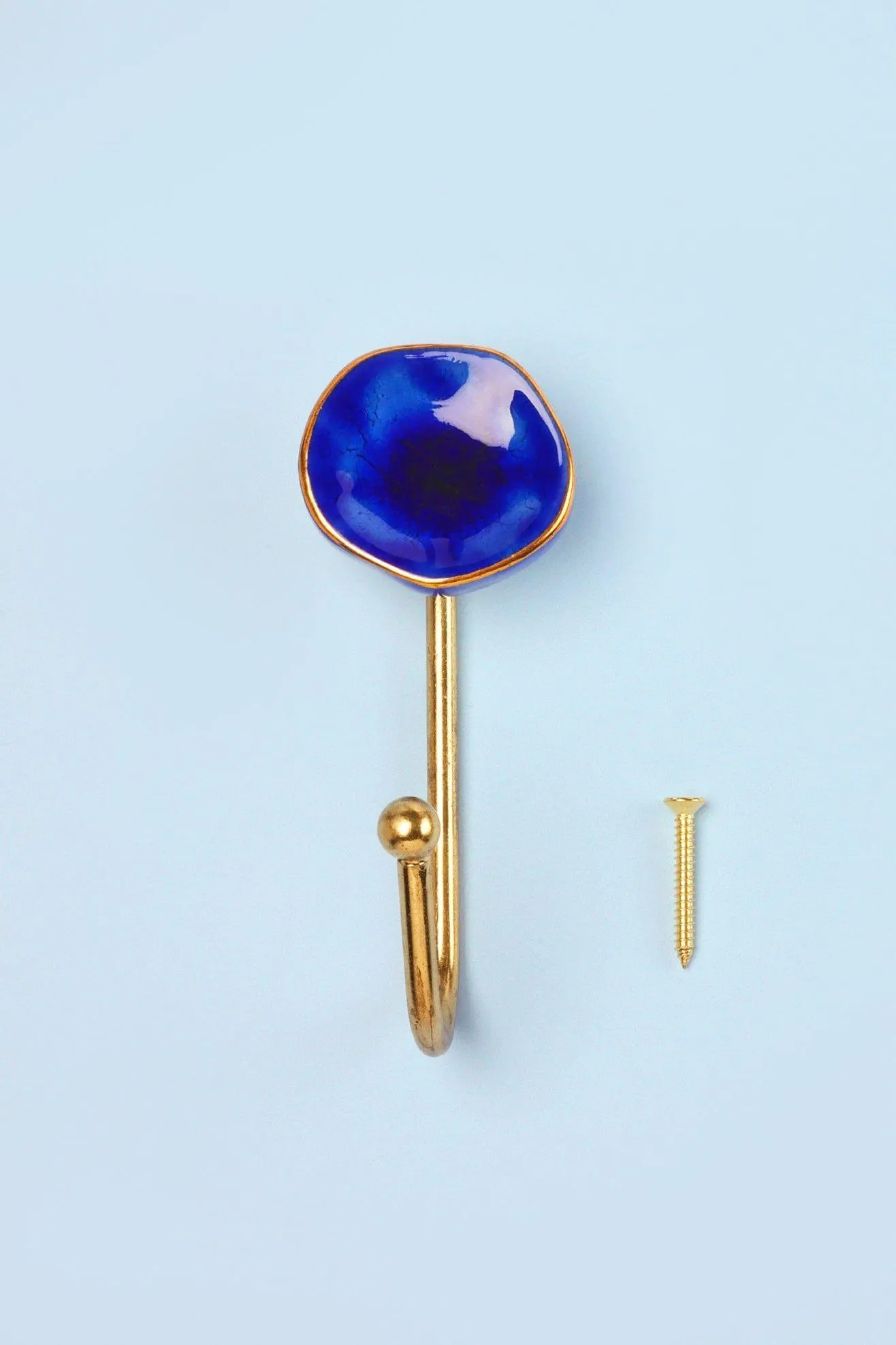 Rhodes Family Crackle Glaze Ceramic Wall Hook