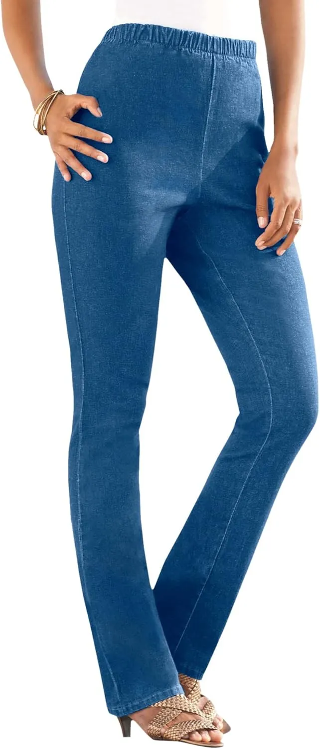 Roaman's Women's Plus Size Straight-Leg Comfort Stretch Jean