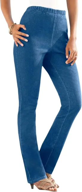 Roaman's Women's Plus Size Straight-Leg Comfort Stretch Jean