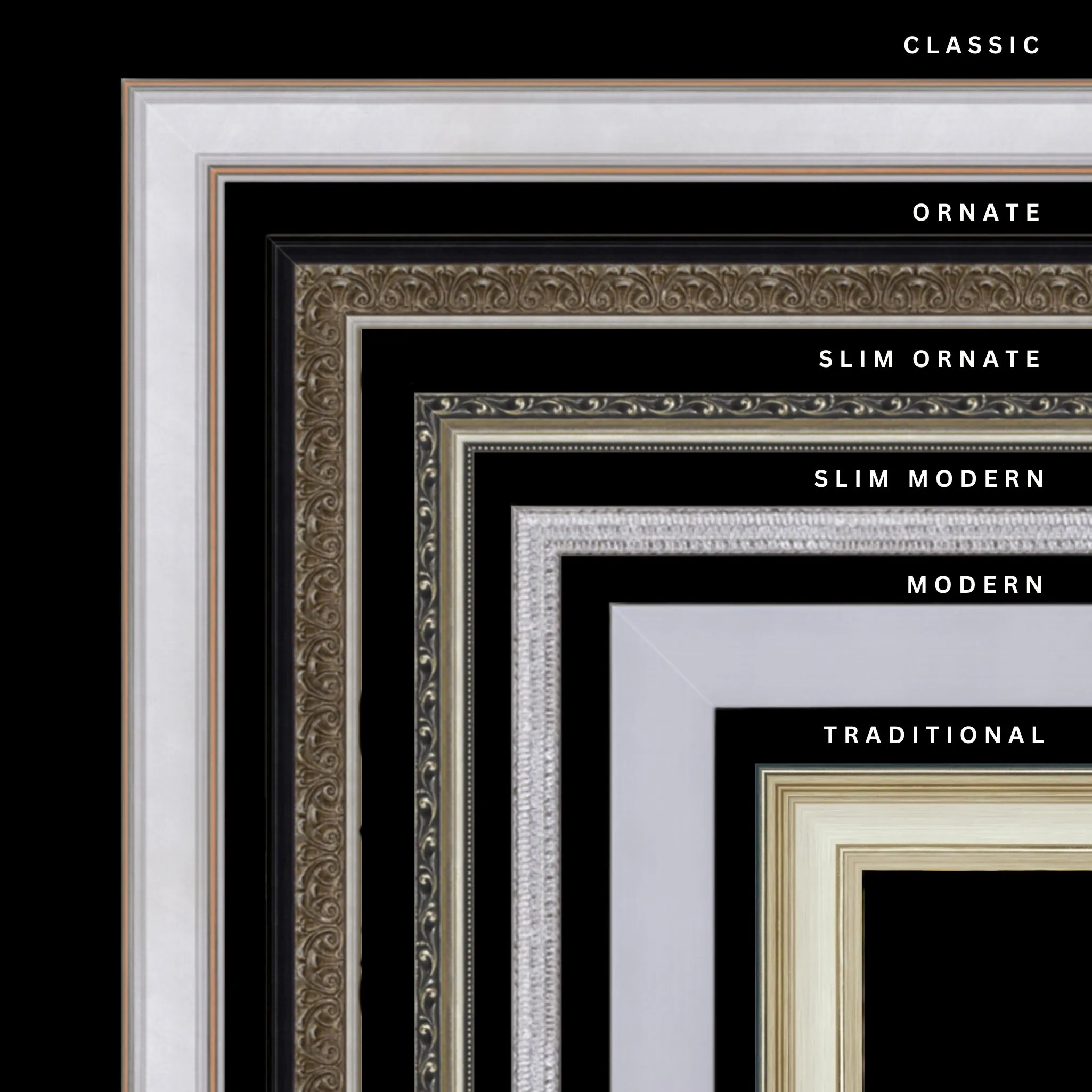 Silver 27x47 Picture Frame Ornate Traditional Classic Antique