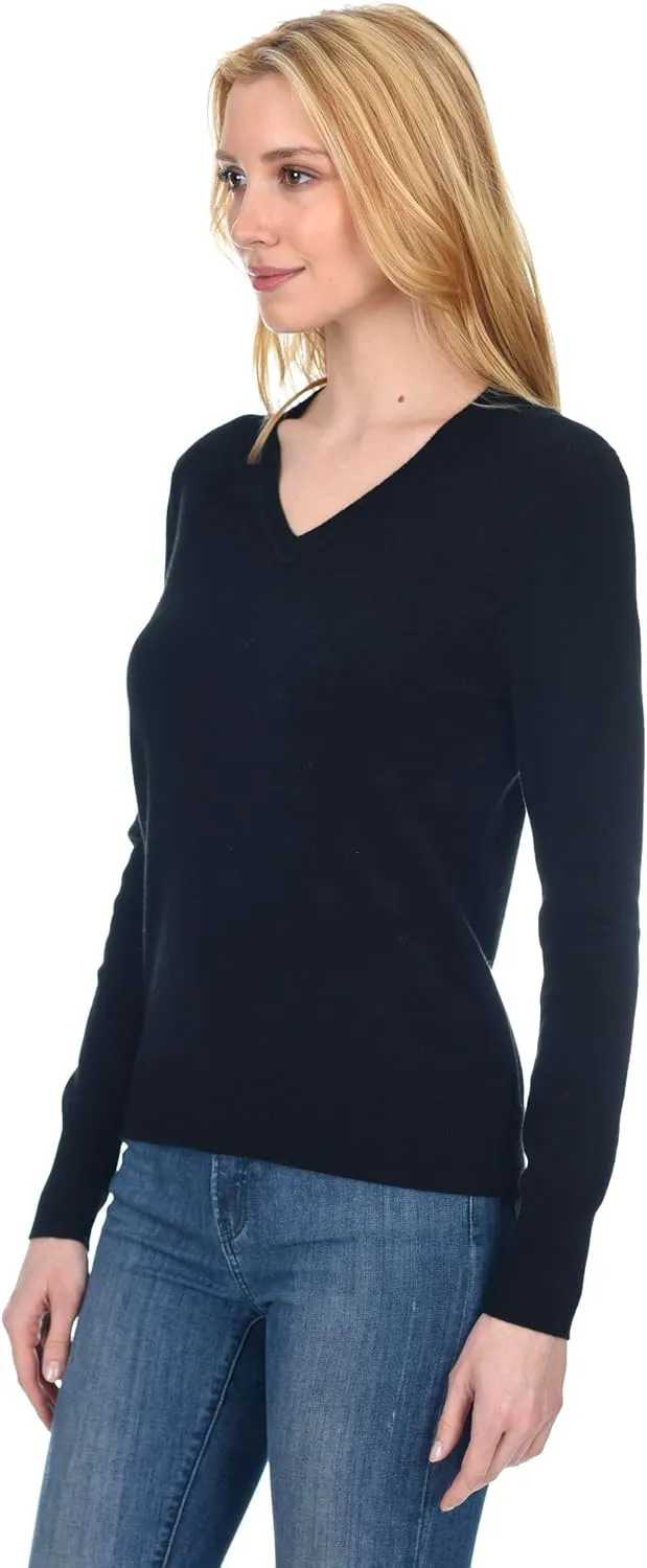 State Fusio Classic V-Neck Sweater Cashmere Wool Long Sleeve Fashion Pullover for Women