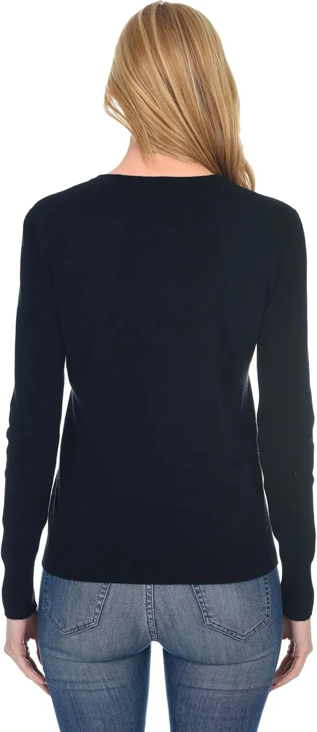 State Fusio Classic V-Neck Sweater Cashmere Wool Long Sleeve Fashion Pullover for Women
