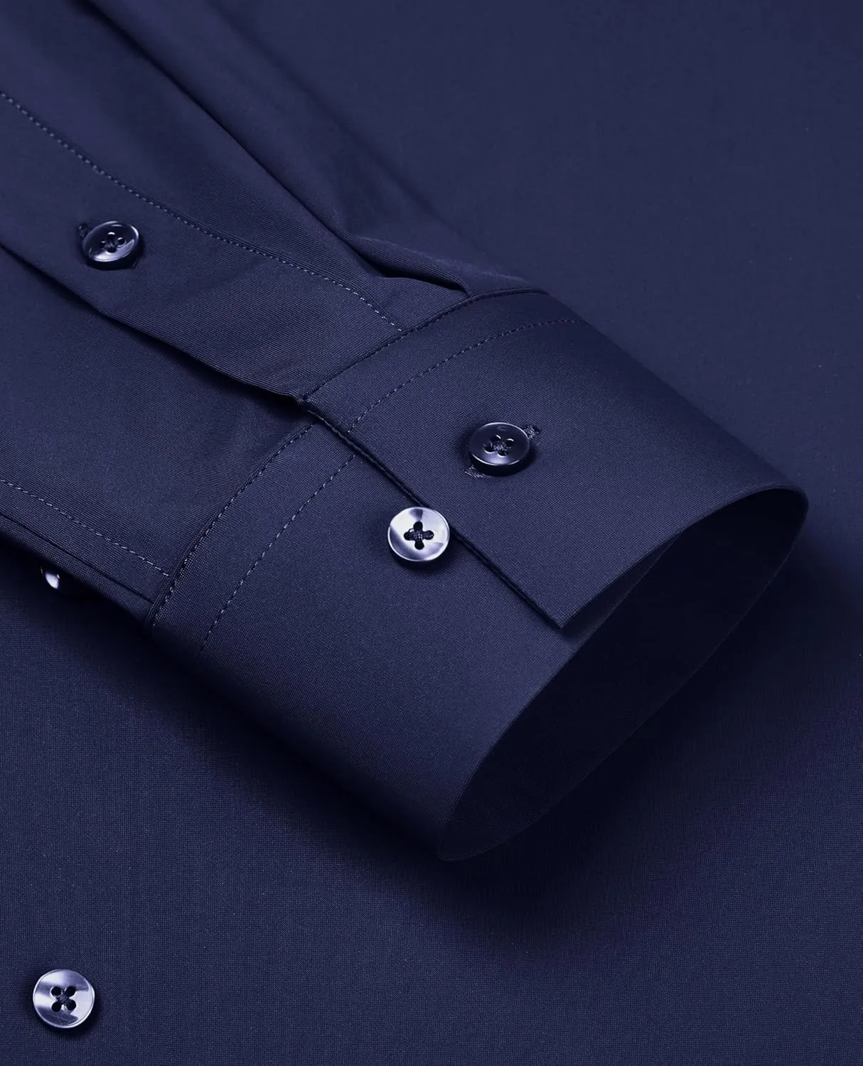 Stretch Mens Dress Shirts Long Sleeve Slim Fit Dress Shirts for Men Muscle Fit Wrinkle Free Button Down Shirt