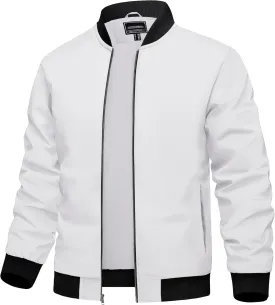 TACVASEN Men's Lightweight Jacket Spring Bomber Fall Windbreaker Casual Stylish Coats with Pockets