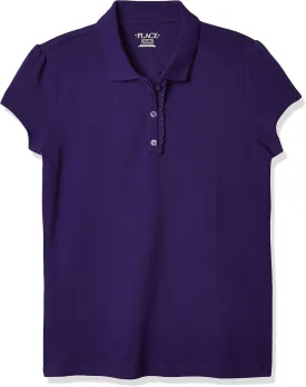 The Children's Place girls Uniform Pique Polo Shirt, Regal Violet, Small US