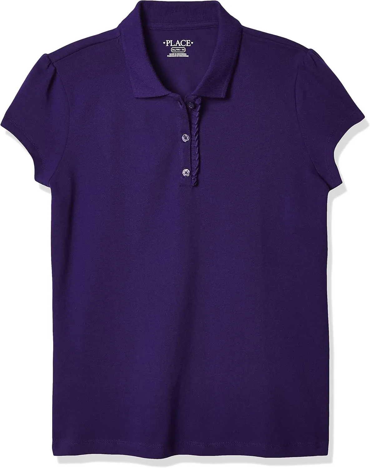 The Children's Place girls Uniform Pique Polo Shirt, Regal Violet, Small US