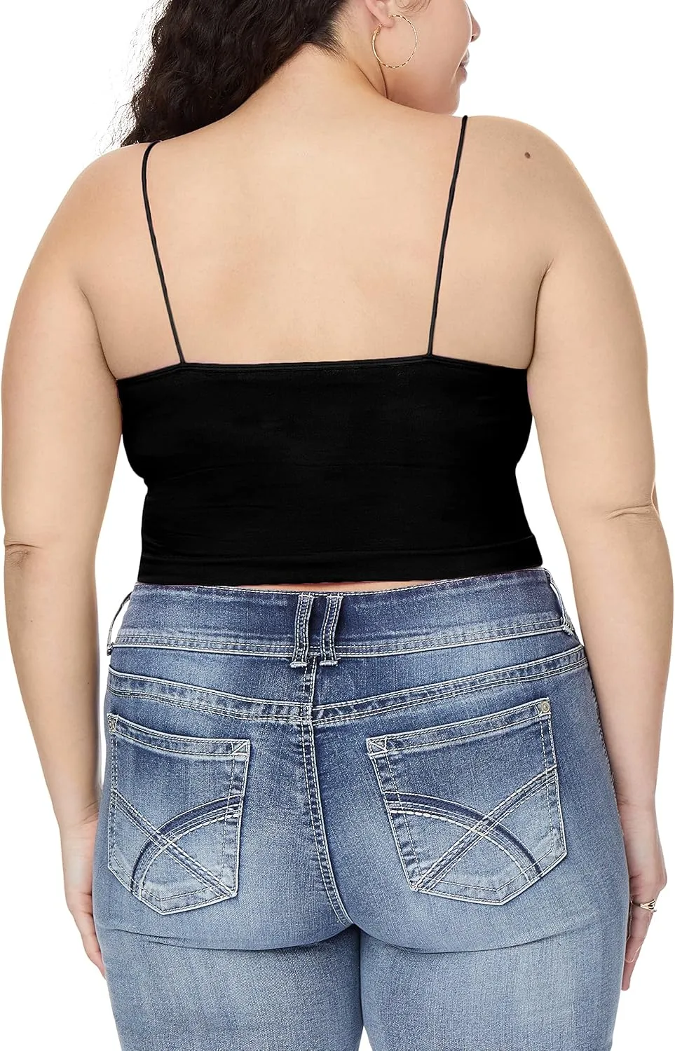 WallFlower Women's Carson Insta Smooth Seamless Shelf Bra Camisole 2-Pack (Standard and Plus)