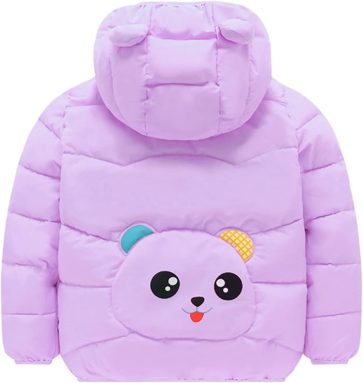 Winter Down Coats for Kids Toddler Boys Girls Cute Panda Print Light Puffer Padded Jacket Bear Hoods Baby Outerwear