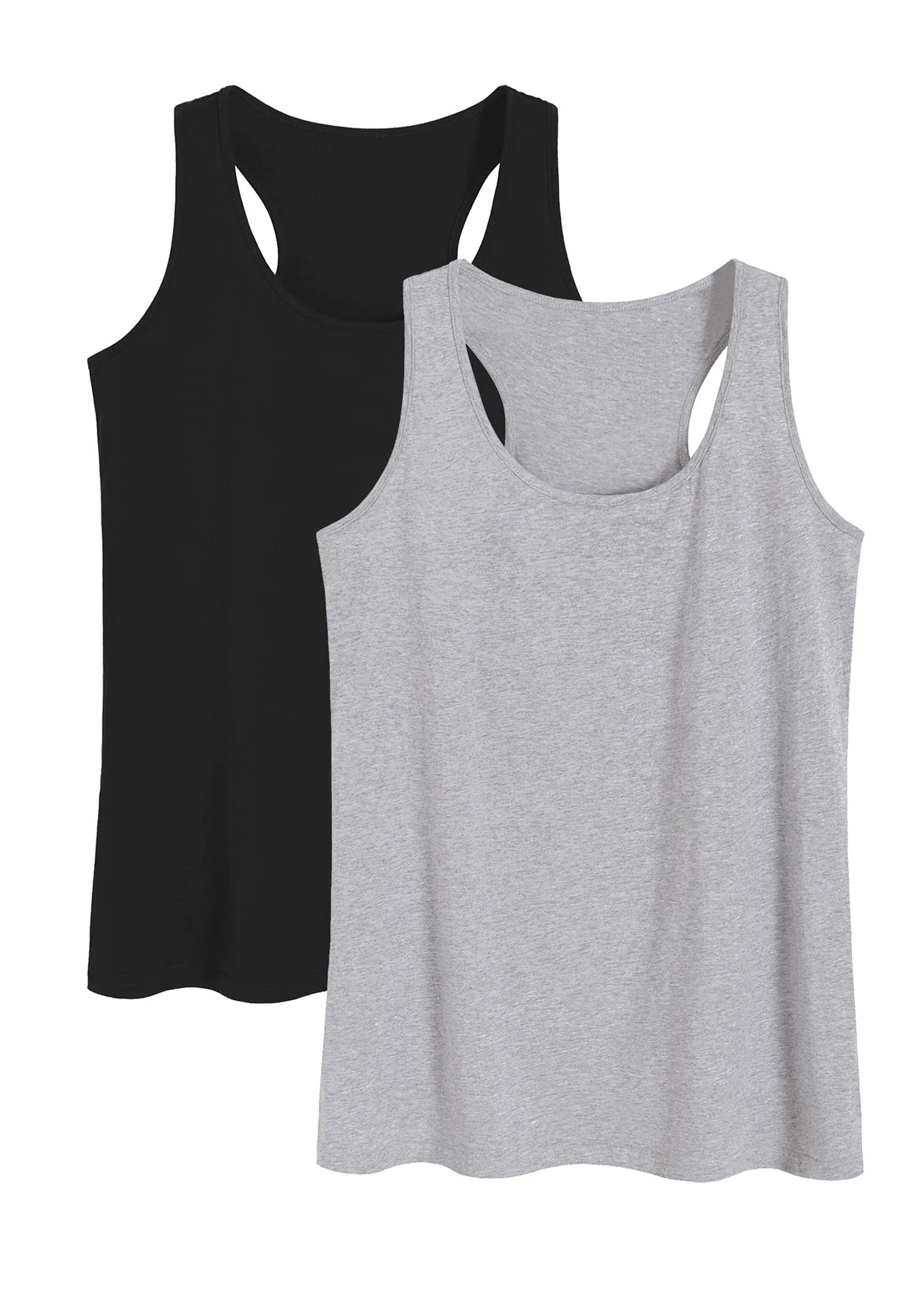 Women's Cotton Racerback Sleep Tank Top Sleeveless Lounge Top