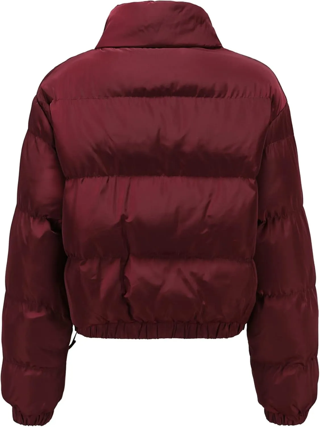 Women's Cropped Quilted Winter Puffer Jacket Outerwear Coats Quilted Jackets